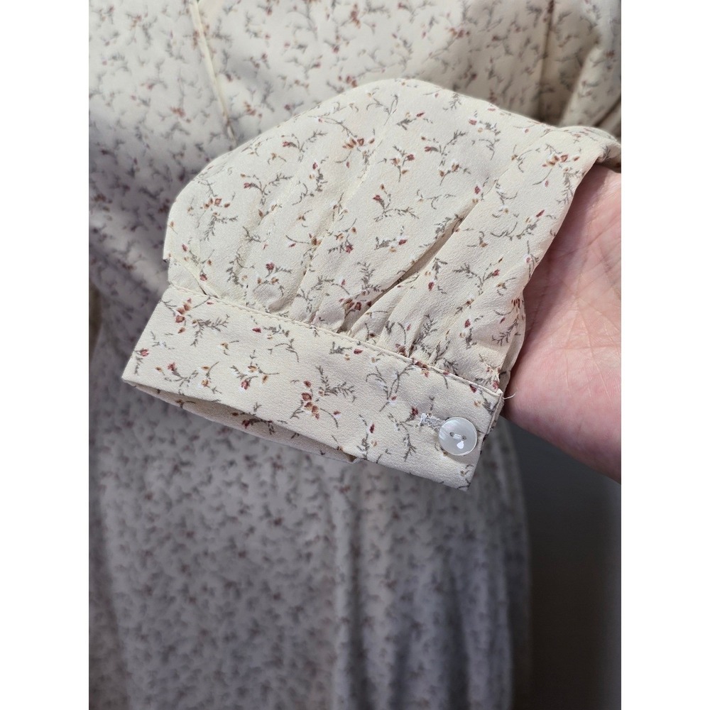 NWT Afternoon Womens Midi Dress Small Cream Floral Cottagecore Prairie floral - Picture 5 of 15